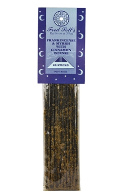 Frankincense & Myrrh with Cinnamon Incense: Plastic Package / Incense: 20 Sticks