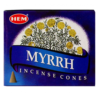 Myrrh Incense Cones; 10pk