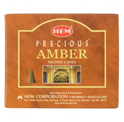 Precious Amber Incense Cones: 10ct