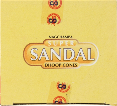 Super Sandal Hem Incense Cones: pack of 12