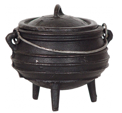 Cast Iron Cauldron Medium 5.5in Striped