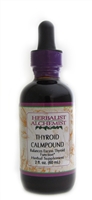 Thyroid Calmpound: Dropper Bottle / Organic Alcohol Extract: 1 Fluid Ounce