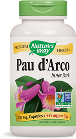 Pau d'Arco: Bottle / Vegetarian Capsules: 180 Vegetarian Capsules