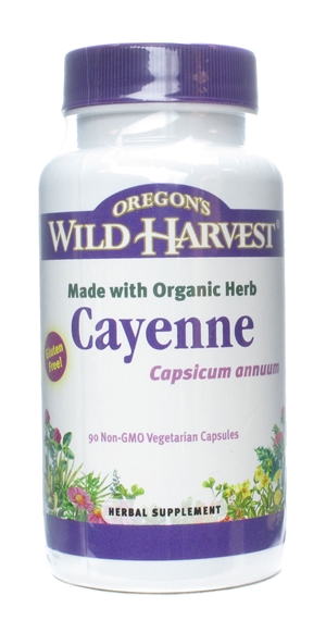 Cayenne: Bottle / Organic, Non-GMO Gelatin Capsules: 90 Capsules