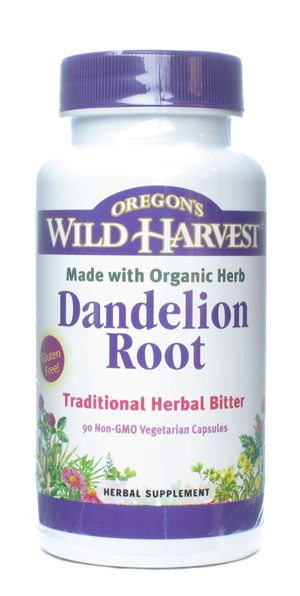 Dandelion Root: Bottle / Organic, Non-GMO Capsules: 90 Capsules