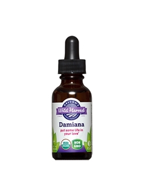 Damiana Extract: Dropper Bottle: Liquid / Organic Alcohol Extract: 1 Fluid Ounce