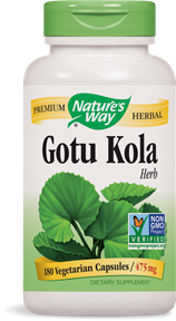 Gotu Kola: Bottle / Vegetarian Capsules: 180 Vegetarian Capsules