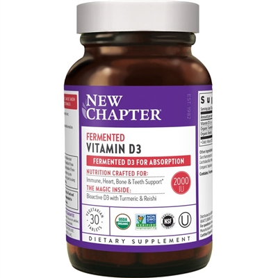Fermented Vitamin D3 w/ Turmeric & Reishi : 30 tablets