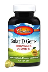 Solar D Gems 4000iu 120 soft gels: Bottle / Soft gels: 120 Soft gels