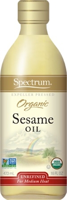Organic Unrefined Sesame Oil: Bottle / Organic Sesame Oil: 8 Fluid Ounces