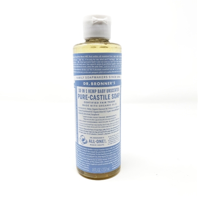 Dr. Bronner's Pure-Castile Liquid Soap : Baby Unscented, 8oz