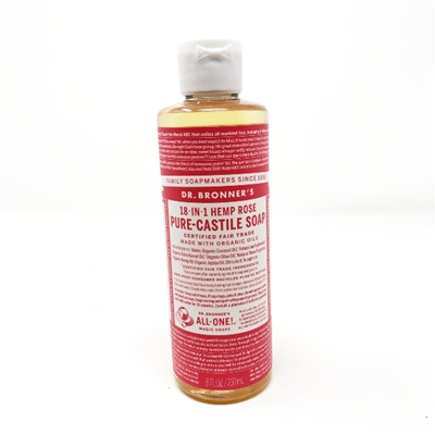 Dr. Bronner's Pure-Castile Liquid Soap : Rose, 8oz