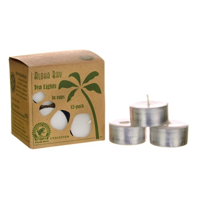 Aloha Bay Palm Wax Tealights: Pack of 12