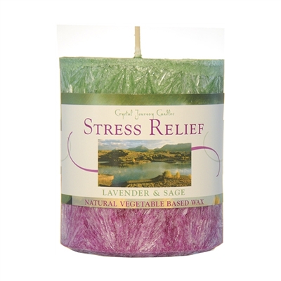 Pillar Candle // Vegetable-Based Wax : Stress Relief