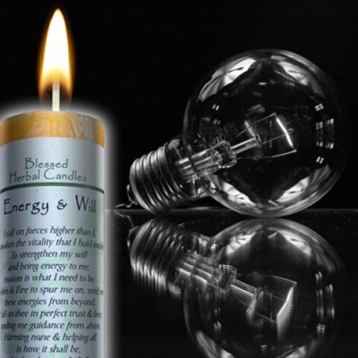 Energy and Will Blessed Herbal Candle