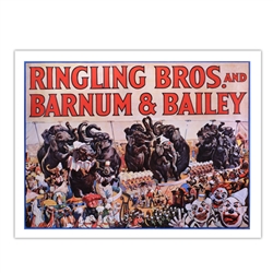 Ringling Elephants' Pyramid Poster