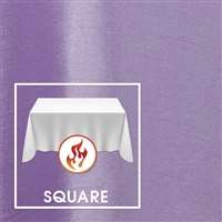 108”x108” Square Polished-Luster Flame Retardant Satin Tablecloth