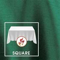 120”x120” (Actual 118”) Square Polished-Luster Flame Retardant Satin Tablecloth