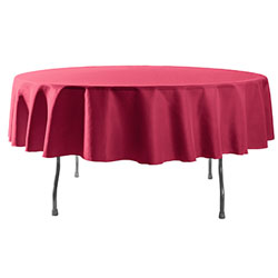 90" Round Polyester Table Cloths-  10/Box