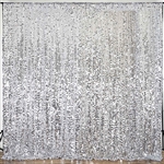 20ft Big Payette Sequin Curtain Panel Backdrop - Silver 20ft Big Payette Sequin Curtain Panel Backdrop - Silver