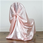 Universal Satin Chair Cover - Rose Gold/Blush