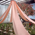 40ft Premium Blush Fire Retardant Sheer Voile Curtain Ceiling Panel Backdrop 40ft Premium Blush Fire Retardant Sheer Voile Curtain Ceiling Panel Backdrop