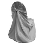 Satin Lamour Universal Chair Cover - Silver