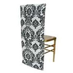 Flocking Chair Slipcover - Black/White