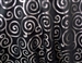 Metallic Scroll Fitted Tablecloth 8 FT Rectangular W/Pleated Corners