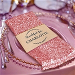 Premium Sequin Napkin for Wedding Banquet Party Table Decoration in Rose Gold/Blush