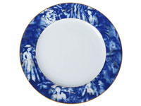 11.5" Blue Porcelain Dinner Plate Catering Set Dinnerware for Restaurant Home - Set of 12