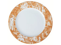 11.5" Orange Porcelain Dinner Plate Catering Set Dinnerware for Restaurant Home - Set of 12