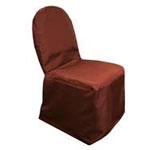 Poly Banquet Chair Cover - Chocolate