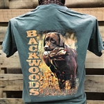 Backwoods Born & Raised Brown Lab with Duck in Mouth