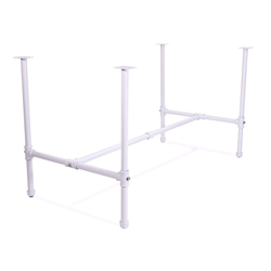 Large Nesting Table Frame - Glossy White Pipe Collection