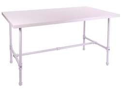 Large Nesting Table - Glossy White Pipe Collection