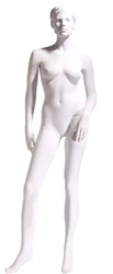Highly styled, realistic mannequin with detailed features