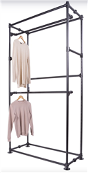 Gray Pipe Free Standing Merchandising Unit / Shelf Collection from www.zingdisplay.com