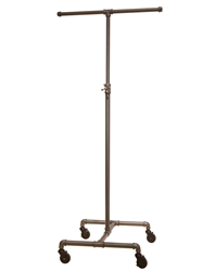 2-Way Rack Anthracite Grey Pipe Collection with Casters