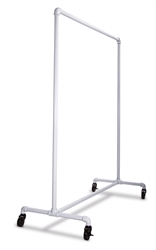 Non-Adjustable Ballet Rack in Glossy White - Pipe Collection