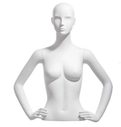 Abstract White Female Upper Torso - Display Form