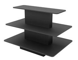 3-Tier Display Table in a Black Finish and Rectangular Shape from www.zingdisplay.com