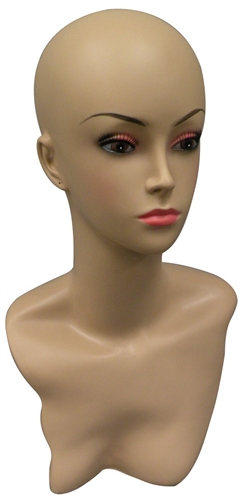 Female Display Head with Realistic Makeup