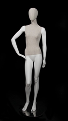 Linen Mixed Fabric Female Mannequin Right Hand Hip