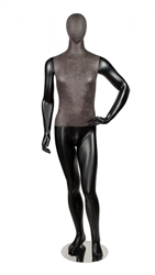 Distressed Leather Like Mixed Fabric Mannequin Hand on Hip