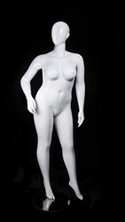 Glossy White Plus Size 16 Female Mannequin