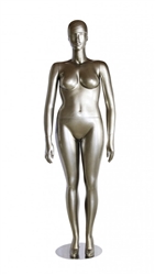 Metallic Pewter Gold Plus Size 16 Female Mannequin