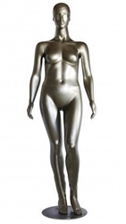 Pewter Silver Plus Size 16 Female Mannequin Left Leg Bent