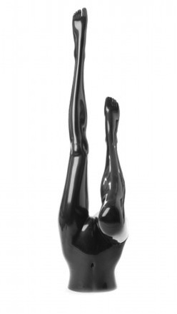 Upside Down Female Legs Pant Form Mannequin Matte black
