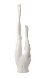 Upside Down Female Legs Pant Form Mannequin Gloss White